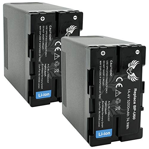 2X SK Akku Sony BP-U60 | 5200mAh | für Sony PMW-150 200 300 / PMW-EX1 EX3 F3 // PXW-FS5 PXW-FS7 X180 X200 /// BP-U30 BP-U90 BP-U95 2X SK Akku Sony BP-U60 | 5200mAh | für Sony PMW-150 200 300 / PMW-EX1 EX3 F3 // PXW-FS5 PXW-FS7 X180 X200 /// BP-U30 BP-U90 BP-U95 von skgames