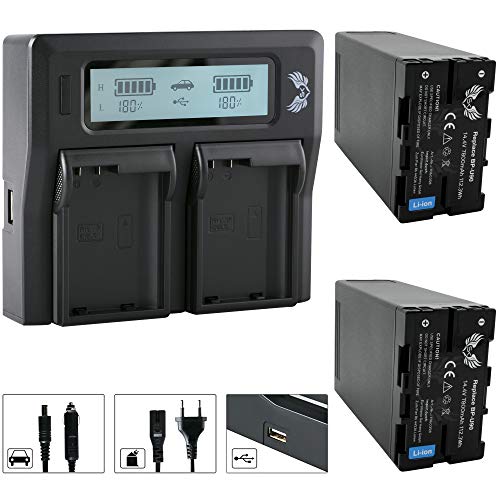 2X SK Akku Sony BP-U90 7800mAh + LCD Dual Doppel Ladegerät für Sony PMW-200 300 / PMW-EX1 EX3 F3 // PXW-FS5 FS7 X180 X200 /// BP-U30 BP-U60 BP-U95 2X SK Akku Sony BP-U90 7800mAh + LCD Dual Doppel Ladegerät für Sony PMW-200 300 / PMW-EX1 EX3 F3 // PXW-FS5 FS7 X180 X200 /// BP-U30 BP-U60 BP-U95 von skgames
