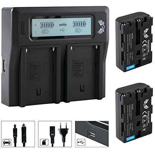 2X SK Akku Sony NP-FM50 + LCD Dual Doppel Ladegerät für Sony NP-FM30 FM70 FM90 QM51D / für Sony Cyber-Shot DSC F707 S30 S50 S70 S75 S85 und weitere 2X SK Akku Sony NP-FM50 + LCD Dual Doppel Ladegerät für Sony NP-FM30 FM70 FM90 QM51D / für Sony Cyber-Shot DSC F707 S30 S50 S70 S75 S85 und weitere von skgames
