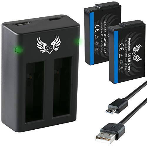 2X SK Akku für GoPro Hero Fusion | 2710mAh | + Dual Ladegerät Charger für GoPro Hero Fusion ASBBA-001, CS-GDB700MC und weitere 2X SK Akku für GoPro Hero Fusion | 2710mAh | + Dual Ladegerät Charger für GoPro Hero Fusion ASBBA-001, CS-GDB700MC und weitere von skgames