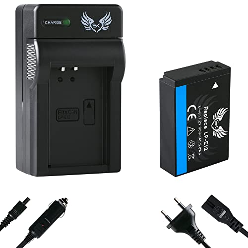 SK Akku Canon LP-E12 + Ladegerät Charger für Canon EOS M M2 M10 M50 M100 M200 100D // Rebel SL1 / Kiss X7 / PowerShot SX70 HS SK Akku Canon LP-E12 + Ladegerät Charger für Canon EOS M M2 M10 M50 M100 M200 100D // Rebel SL1 / Kiss X7 / PowerShot SX70 HS von skgames