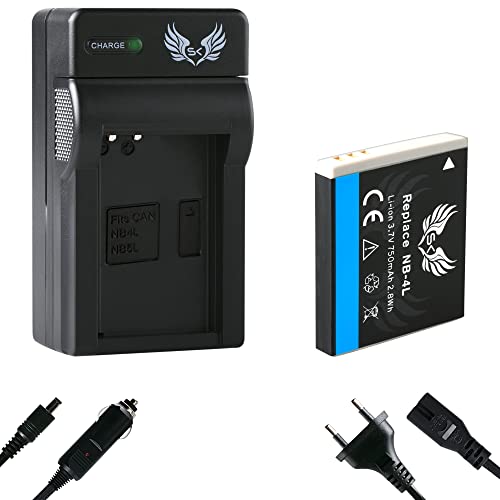 SK Akku Canon NB-4L 750mAh + Ladegerät Charger für Canon Digital IXUS 30 70 75 220 HS 255 HS // PowerShot SD400 SD600 SD1000 SD1400 is // NB-4LH SK Akku Canon NB-4L 750mAh + Ladegerät Charger für Canon Digital IXUS 30 70 75 220 HS 255 HS // PowerShot SD400 SD600 SD1000 SD1400 is // NB-4LH von skgames