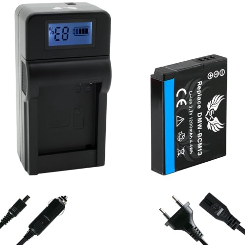 SK Akku Ersatz für Panasonic DMW-BCM13 / DMW-BCM13E 1200mAh + Speed Charger für Lumix DMC-FT5 TZ40 TZ41 TZ55 TZ61 TZ71 ZS30 DMW BCM13 BCM13E von skgames