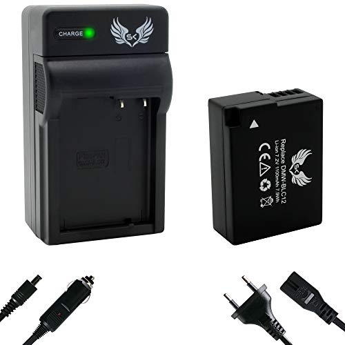SK Akku Ersatz für Panasonic DMW-BLC12 / DMW-BLC12E 1100mAh + Ladegerät für Lumix DMC-G5 G6 G7 GX8 G70 G81 G85 FZ2000 FZ2500 / DMW BLC12 BLC12E SK Akku Ersatz für Panasonic DMW-BLC12 / DMW-BLC12E 1100mAh + Ladegerät für Lumix DMC-G5 G6 G7 GX8 G70 G81 G85 FZ2000 FZ2500 / DMW BLC12 BLC12E von skgames