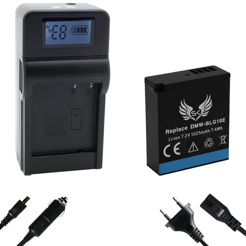SK Akku Ersatz für Panasonic DMW-BLG10 / DMW-BLG10E 1025mAh + Speed Charger für Panasonic DMC-GF6 GX7 GX80 DMW BLG10 BLG10E BLE9 DMW-BLE9E CS-BLG10MC SK Akku Ersatz für Panasonic DMW-BLG10 / DMW-BLG10E 1025mAh + Speed Charger für Panasonic DMC-GF6 GX7 GX80 DMW BLG10 BLG10E BLE9 DMW-BLE9E CS-BLG10MC von skgames