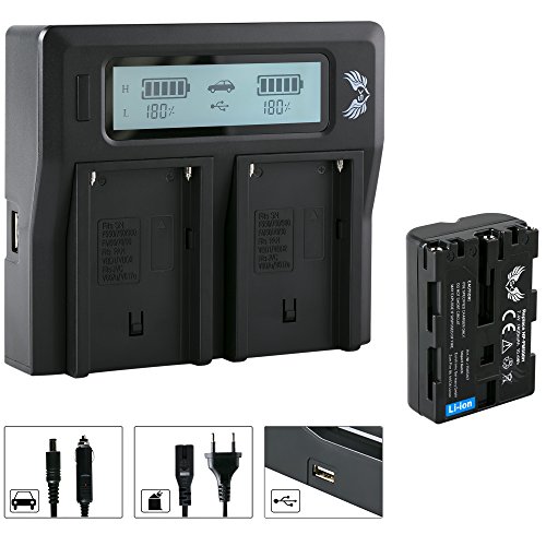 SK Akku Ersatz für Sony NP-FM500H | 1400mAh | NP-FM500 + LCD Doppel Ladegerät für Sony Alpha 57 77 99 A58 A65 A68 A77 A99 II DSLR A700 A850 A900 SK Akku Ersatz für Sony NP-FM500H | 1400mAh | NP-FM500 + LCD Doppel Ladegerät für Sony Alpha 57 77 99 A58 A65 A68 A77 A99 II DSLR A700 A850 A900 von skgames