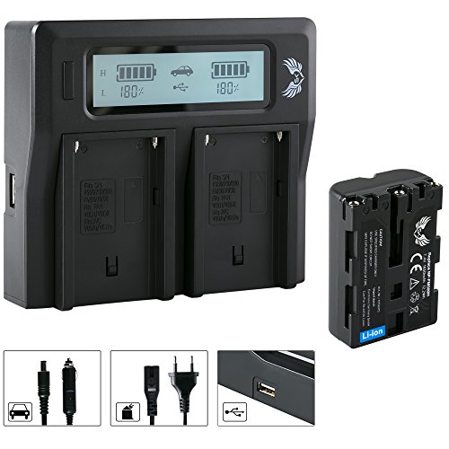 SK Akku Ersatz für Sony NP-FM500H | 1650mAh | NP-FM500 + LCD Doppel Ladegerät für Sony Alpha 57 77 99 A58 A65 A68 A77 A99 II DSLR A700 A850 A900 SK Akku Ersatz für Sony NP-FM500H | 1650mAh | NP-FM500 + LCD Doppel Ladegerät für Sony Alpha 57 77 99 A58 A65 A68 A77 A99 II DSLR A700 A850 A900 von skgames