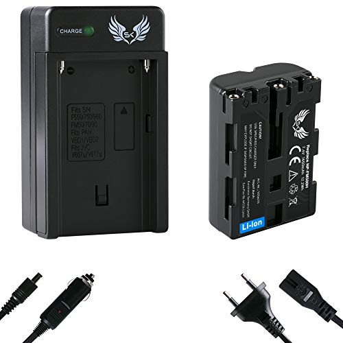 SK Akku Ersatz für Sony NP-FM500H | 1650mAh | NP-FM500 + Ladegerät für Sony Alpha 57 65 77 99 A57 A58 A65 A68 A77 A99 II DSLR A580 A700 A850 A900 von skgames