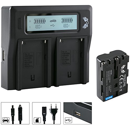 SK Akku Ersatz für Sony NP-FM500H | 2040mAh | NP-FM500 + LCD Doppel Ladegerät für Sony Alpha 57 77 99 A58 A65 A68 A77 A99 II DSLR A700 A850 A90 SK Akku Ersatz für Sony NP-FM500H | 2040mAh | NP-FM500 + LCD Doppel Ladegerät für Sony Alpha 57 77 99 A58 A65 A68 A77 A99 II DSLR A700 A850 A90 von skgames