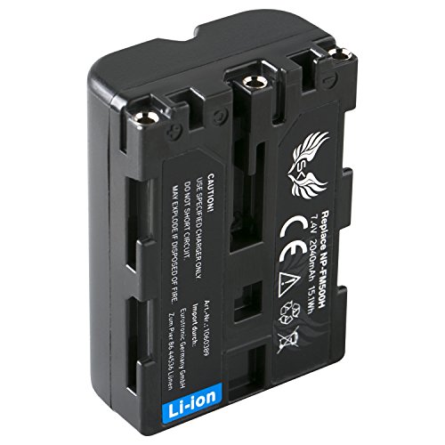 SK Akku Ersatz für Sony NP-FM500H | 2040mAh | NP-FM500 Sony Alpha 57 77 99 II A57 A58 A65 A68 A77 A77V A99 II DSLR A450 A580 A700 A850 A900 von SK Games