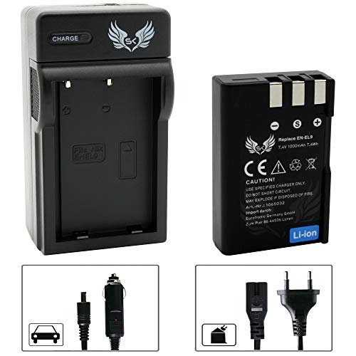 SK Akku Nikon EN-EL9 1000mAh + Ladegerät Charger für Nikon DSLR D40 D40A D40C D40X D60 / Nikon D3000 D5000 /// EN-EL9a EN-EL9e SK Akku Nikon EN-EL9 1000mAh + Ladegerät Charger für Nikon DSLR D40 D40A D40C D40X D60 / Nikon D3000 D5000 /// EN-EL9a EN-EL9e von skgames