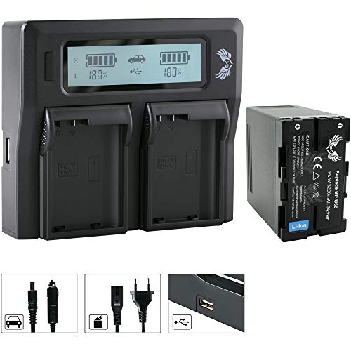 SK Akku Sony BP-U60 5200mAh + LCD Dual Doppel Ladegerät für Sony PMW-200 300 / PMW-EX1 EX3 F3 // PXW-FS5 FS7 X180 X200 /// BP-U30 BP-U90 BP-U95 SK Akku Sony BP-U60 5200mAh + LCD Dual Doppel Ladegerät für Sony PMW-200 300 / PMW-EX1 EX3 F3 // PXW-FS5 FS7 X180 X200 /// BP-U30 BP-U90 BP-U95 von skgames