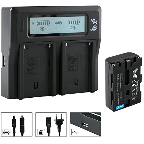 SK Akku Sony NP-FM50 + LCD Dual Doppel Ladegerät für Sony NP-FM30 FM70 FM90 QM51D / für Sony Cyber-Shot DSC F707 S30 S50 S70 S75 S85 und weitere SK Akku Sony NP-FM50 + LCD Dual Doppel Ladegerät für Sony NP-FM30 FM70 FM90 QM51D / für Sony Cyber-Shot DSC F707 S30 S50 S70 S75 S85 und weitere von skgames