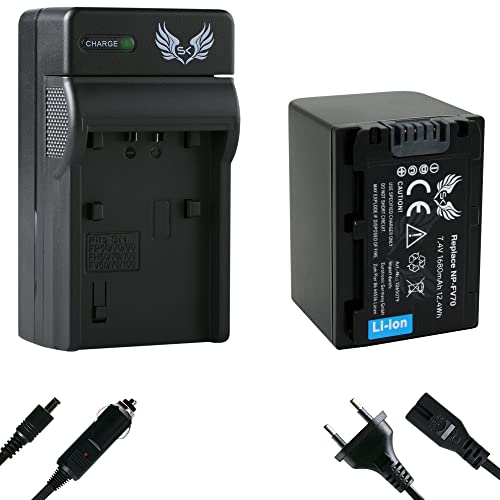 SK Akku Sony NP-FV70 1680mAh + Ladegerät Charger für Sony DCR-SX85 HDR-CX900 HDR-PJ810 HDR-VG900 /// NP-FV30 NP-FV50 NP-FV100 NP-FV120 von skgames