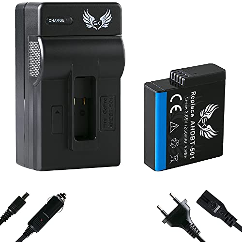 SK Akku für GoPro Hero 2018 Hero 5 Hero 6 Hero 7 Black | 1260mAh | + Ladegerät für GoPro Hero5 Hero6 Hero7 AABAT-001 AHDBT-501 SK Akku für GoPro Hero 2018 Hero 5 Hero 6 Hero 7 Black | 1260mAh | + Ladegerät für GoPro Hero5 Hero6 Hero7 AABAT-001 AHDBT-501 von skgames
