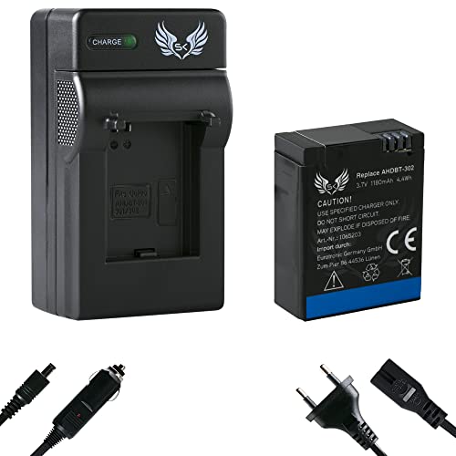 SK Akku für GoPro Hero 3 Hero 3 Plus 3+ Black White und Silver Edition | 1180mAh | + Ladegerät Charger für AHDBT-301 AHDBT-302 und weitere SK Akku für GoPro Hero 3 Hero 3 Plus 3+ Black White und Silver Edition | 1180mAh | + Ladegerät Charger für AHDBT-301 AHDBT-302 und weitere von skgames
