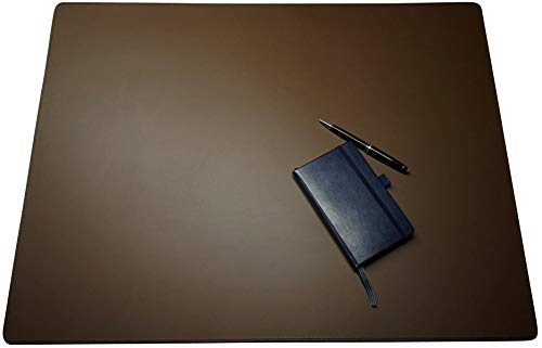 Schreibtischauflage, Schreibunterlage, Echt - Leder, glatt, braun oder schwarz, 65x50cm (braun) von skh-lakschmi