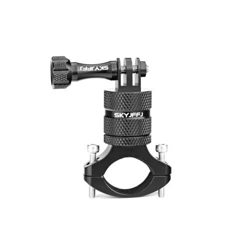 SKYJFFJ 360 Grad drehbare Aluminium-Motorrad-Fahrradhalterung, geeignet für GoPro Hero 13/12/11/10/9/8/Max, DJI Osmo Action 5Pro/4/3, Insta 360 Ace Pro 2/Pro/Ace SKYJFFJ 360 Grad drehbare Aluminium-Motorrad-Fahrradhalterung, geeignet für GoPro Hero 13/12/11/10/9/8/Max, DJI Osmo Action 5Pro/4/3, Insta 360 Ace Pro 2/Pro/Ace von SKYJFFJ