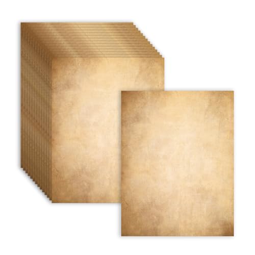 70 Blatt Vintage-Papier, 21,6 x 27,9 cm, dickeres doppelseitiges Druckpapier, Schreibwaren, doppelseitiges Pergament für Druck, Einladung, Lebenslauf, Zertifikat (B) von slapaflife