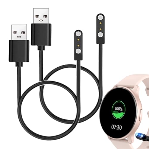 smaate Ladekabel, kompatibel mit OYV TGW008, 3,3 cm, rund, Fitness-Tracker, Smartwatch, 2 Stück von smaate