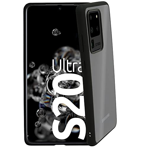 se® HARDCASE für Samsung Galaxy S20 Ultra Hülle - Transparente Schutzhülle - Schwarzer Softframe - Kratzfest - Stoßfestigkeit - Handyhülle Samsung Galaxy S20 Ultra case - cover durchsichtig von smart engineered