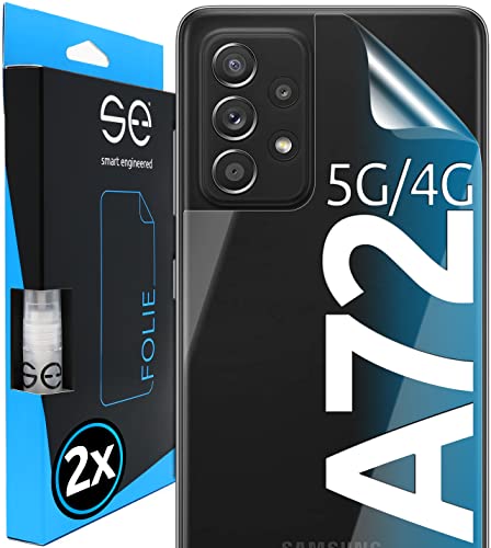 smart engineered [2 STK.] 3D Schutzfolie für die Rückseite kompatibel mit Samsung Galaxy A72, transparenter, selbstheilender Schutz vor Schmutz und Kratzern, Backcover, Alt. Schutzglas von smart engineered