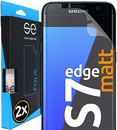 smart engineered 3D Pellicola protettiva per schermo per Samsung Galaxy S7 Edge antiriflesso [2 pezzi Opaco, Case-friendly, Non Vetro Temperato ma Pellicola Protettiva TPU von smart engineered