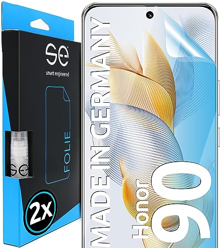 2x se® 3D SCHUTZFOLIE Transparent für Honor Honor 90,Selbstheilend, 100% Fingerabdruck & FaceID kompatibel, einfache blasenfreie Installation, Ultra-Klar, Stoß-Kratzfest, aus Deutschland von smart engineered