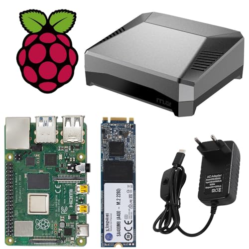 Raspberry Pi 4 4GB Argon ONE M.2 128GB SSD Raspian Bookworm komplett von smart-home-komponente