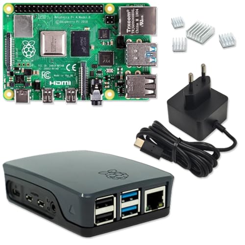 Raspberry Pi 4 4GB Starter-Kit | 5V 3A USB-C Netzteil | Gehäuse schwarz | Kühlkörper | Raspberry Pi 4 Model B 4 GB RAM Raspberry Pi 4 4GB Starter-Kit | 5V 3A USB-C Netzteil | Gehäuse schwarz | Kühlkörper | Raspberry Pi 4 Model B 4 GB RAM von smart-home-komponente