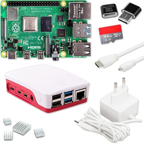 Raspberry Pi 4 Model B 4GB Desktop-Starter-Kit (32 GB) weiß von smart-home-komponente