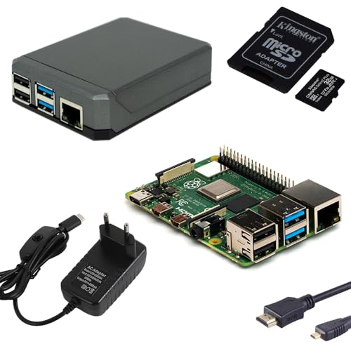Raspberry Pi 4B 4GB/Argon Neo Gehäuse/Netzteil/32GB SD Card/HDMI Kabel von smart-home-komponente