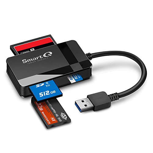 SmartQ C368 USB 3.0 Multi-Kartenleser, Plug N Play, kompatibel mit Apple und Windows, Stromversorgung über USB, unterstützt CF/SD/SDHC/SCXC/MMC/MMC Micro, etc. von smartQ
