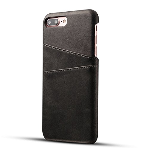smartacc Echt Leder Hülle Etui passend für iPhone 6, 7, 8, Plus, X XS Max XR braun, schwarz (iPhone XR, Schwarz) von smartacc