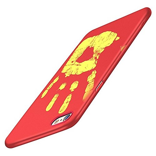 smartacc Schutzhülle Cover Case für iPhone 5 6 7 8 X Thermoeffekt Wärme Temperatursensor Farbwechsel (iPhone 5/5s/SE, Rot) von smartacc