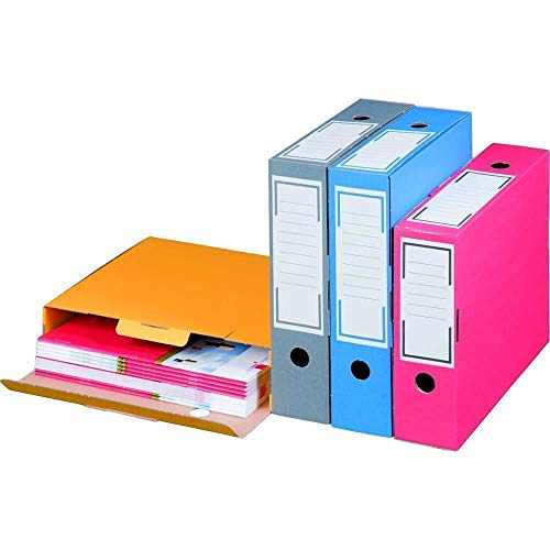 Archiv-Ablagebox farbig Breit 100 mm Gelb Archivschachtel Archivkarton 20 Stück von smartboxpro