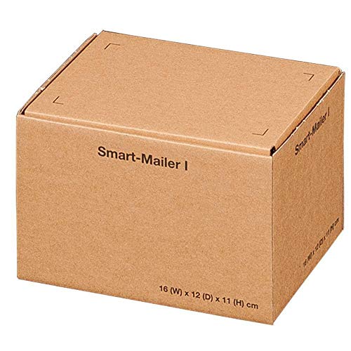 Postversandboxkarton"Smart Mailer" mit Klappdeckel, 160x120x110 mm Versandkarton mit Klappdeckel 20 Stück von smartboxpro