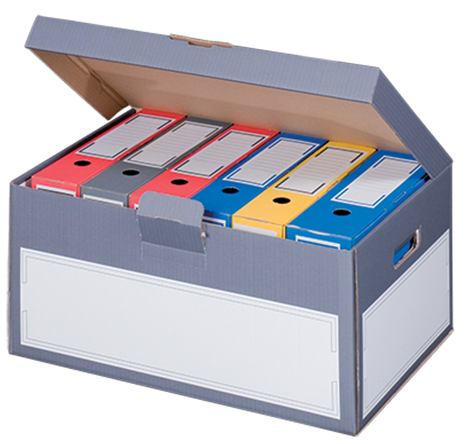 SMARTBOXPRO Archiv-Klappdeckelbox, grau von smartboxpro