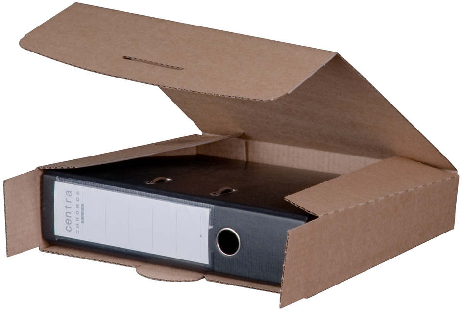 SMARTBOXPRO Ordner-Versandkarton, braun, (B)50 - 80 mm von smartboxpro