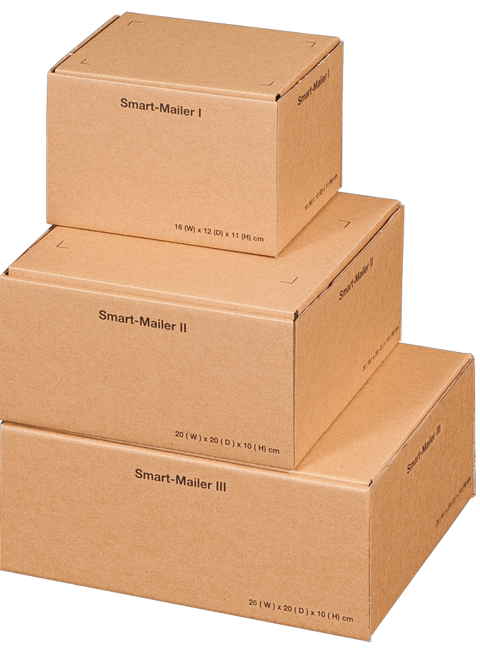 SMARTBOXPRO Paket-Versandkarton , Smart Mailer, , klein, braun von smartboxpro