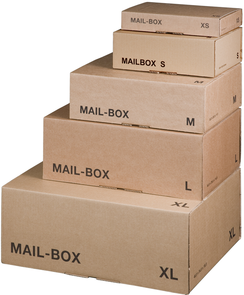 SMARTBOXPRO Paket-Versandkarton MAIL BOX, Größe: L, braun von smartboxpro