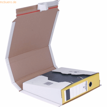 smartboxpro Ordner-Versandverpackung 320x290x35-80mm weiß von smartboxpro