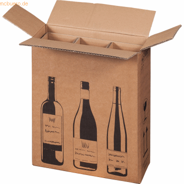 smartboxpro Versandkarton 00069083 für 3 Flaschen 10 Stück smartboxpro Versandkarton 00069083 für 3 Flaschen 10 Stück von smartboxpro