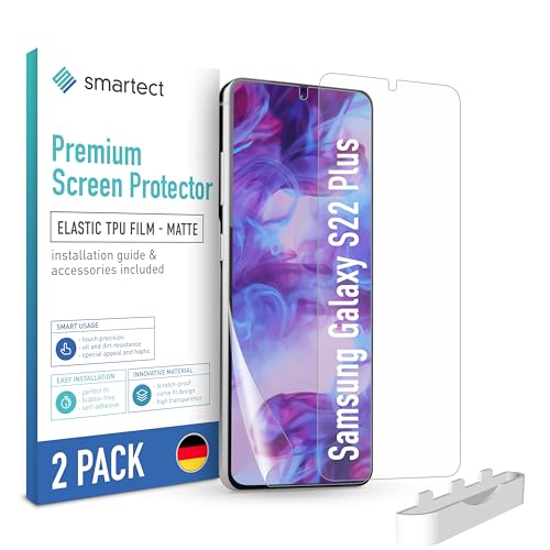 smartect TPU Schutzfolie [2 Stück, Matt] kompatibel mit Samsung Galaxy S21 Plus, Bedeckt das ganze Display, Bildschirmschutz Blasenfrei, Displayschutzfolie Anti Fingerabdruck von smartect