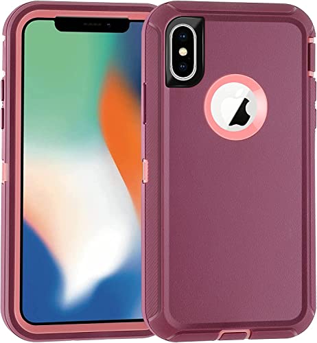 smartelf Schutzhülle für iPhone X/Xs/10, robust, stoßfest, sturzsicher, Hartschale für Apple iPhone Xs 5,8 Zoll (14,7 cm), Violett/Rosa smartelf Schutzhülle für iPhone X/Xs/10, robust, stoßfest, sturzsicher, Hartschale für Apple iPhone Xs 5,8 Zoll (14,7 cm), Violett/Rosa von smartelf