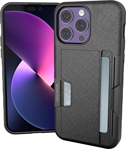 Smartish® Schutzhülle für iPhone 14 Pro Max, Wallet Slayer Vol. 2 [schlank/schützend] Kreditkartenhalter mit Ständer, Falltest, versteckter Kartenschlitz, kompatibel mit Apple iPhone 14 Pro Max – von smartish