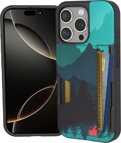 Smartish® Schutzhülle für iPhone 16 Pro, Wallet Slayer Vol. 2 [schlank und schützend] Kreditkartenhalter mit Ständer, Fallgetestete, versteckte Kartenschlitz-Abdeckung, kompatibel mit Apple iPhone 16 von Smartish