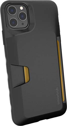 Smartish Apple iPhone 11 Pro (6.5") Wallet Hülle - Wallet Slayer Vol.1 [Schlanke Handyhülle mit Kickstand] Karten-Fach (Silk) - Black Tie Affair schwarz von smartish