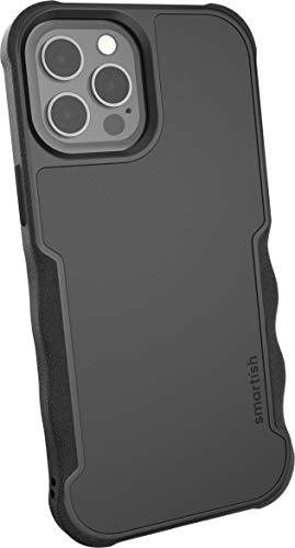 Smartish Apple iPhone 12 Pro Max (6,7") Gripzilla Case - Robust & Schützende Hülle [Grip Cover Bumper I Stabile Ecken] (Silk) - Black Tie Affair schwarz von smartish