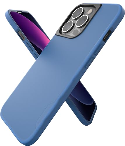 Smartish Gripmunk schlanke Schutzhülle für iPhone 13 Pro, kompatibel mit MagSafe, leicht und schützend, dünne Griffhülle mit Mikrofaserfutter, Blau auf dem Grün von smartish